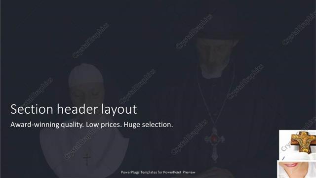 Section Header presentation slide layout