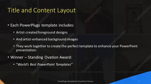 Title and Content presentation slide layout