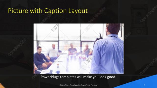 Picture with Caption presentation slide layout