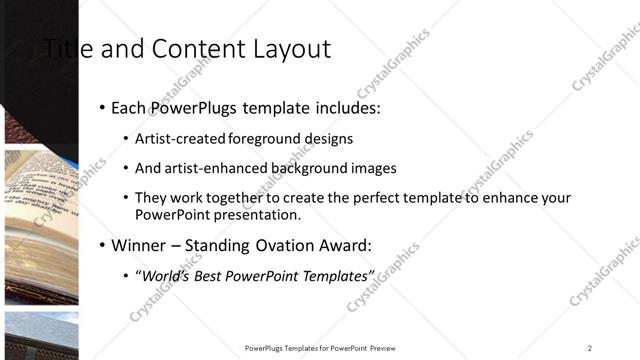 Title and Content presentation slide layout