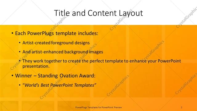 Title and Content presentation slide layout