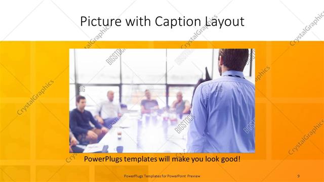Picture with Caption presentation slide layout