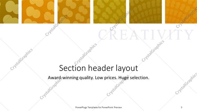Section Header presentation slide layout