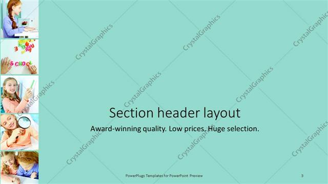 Section Header presentation slide layout