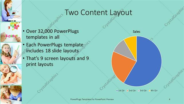 Two Content presentation slide layout