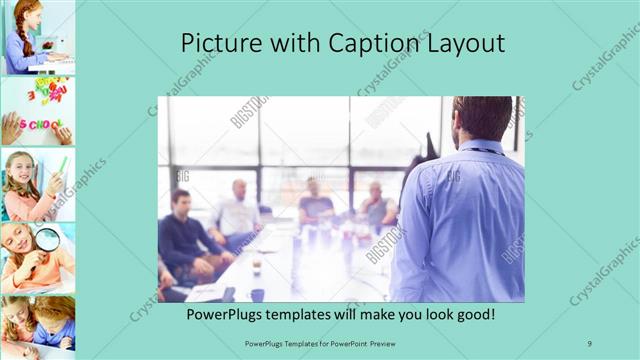 Picture with Caption presentation slide layout