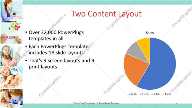 Two Content presentation slide layout