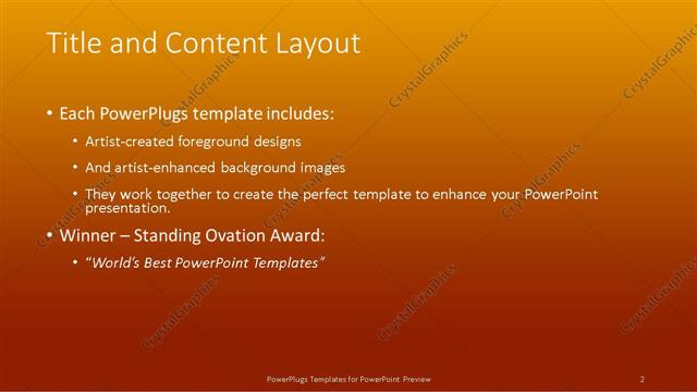 Title and Content presentation slide layout