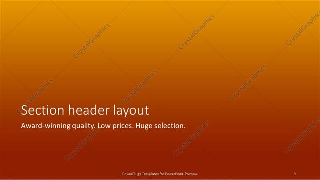 Section Header presentation slide layout
