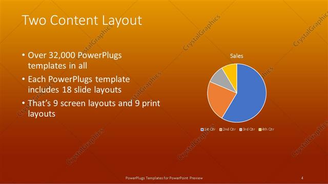 Two Content presentation slide layout