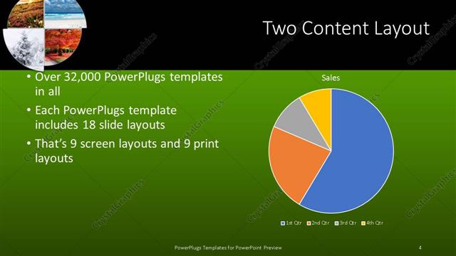 Two Content presentation slide layout