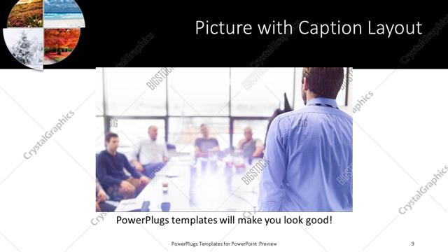 Picture with Caption presentation slide layout