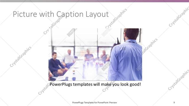 Picture with Caption presentation slide layout