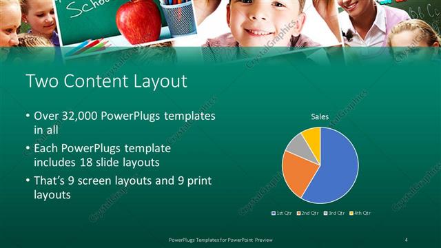 Two Content presentation slide layout