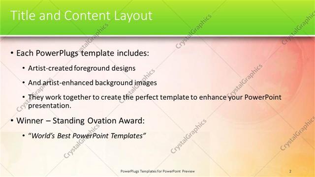 Title and Content presentation slide layout