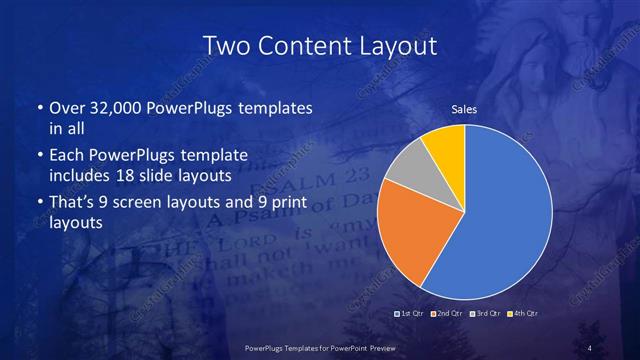Two Content presentation slide layout