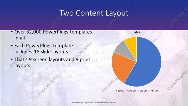Two Content presentation slide layout