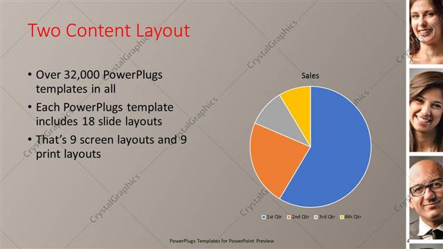 Two Content presentation slide layout