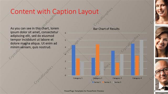 Content with Caption presentation slide layout