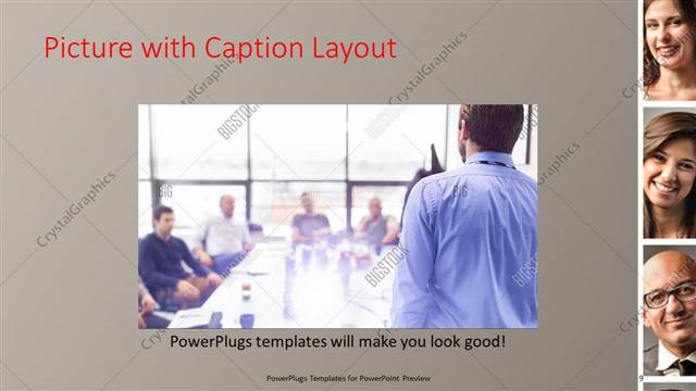 Picture with Caption presentation slide layout