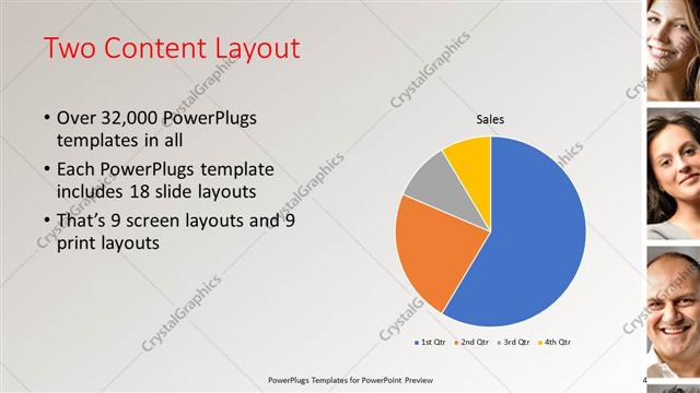 Two Content presentation slide layout