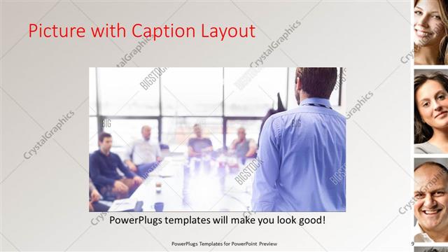 Picture with Caption presentation slide layout