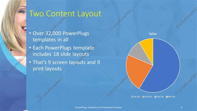 Two Content presentation slide layout