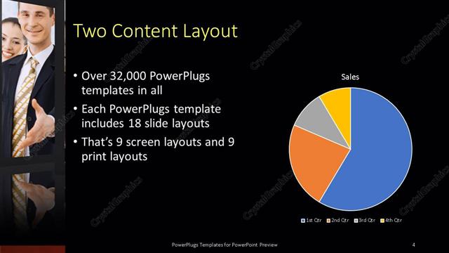 Two Content presentation slide layout