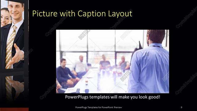 Picture with Caption presentation slide layout