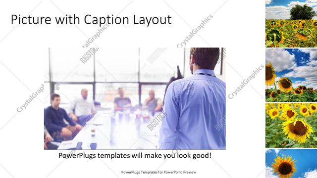 Picture with Caption presentation slide layout