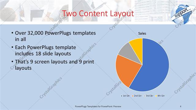 Two Content presentation slide layout