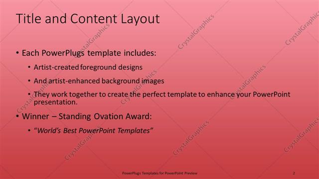 Title and Content presentation slide layout