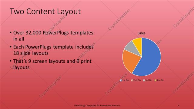 Two Content presentation slide layout