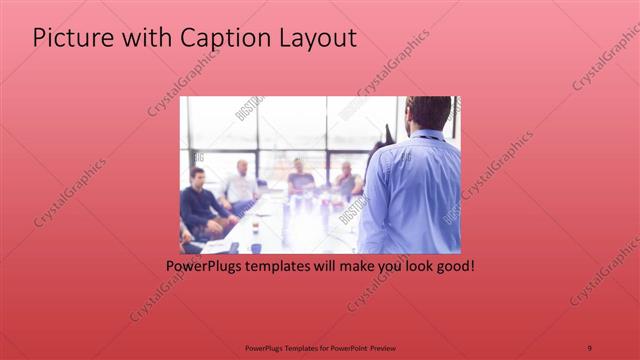 Picture with Caption presentation slide layout
