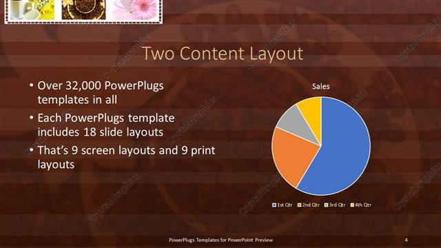 Two Content presentation slide layout