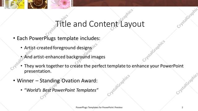 Title and Content presentation slide layout