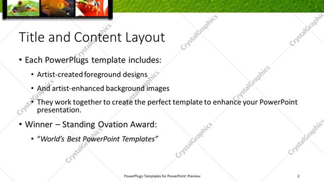 Title and Content presentation slide layout