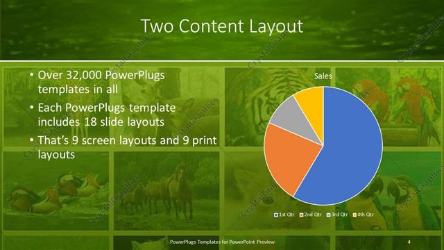 Two Content presentation slide layout