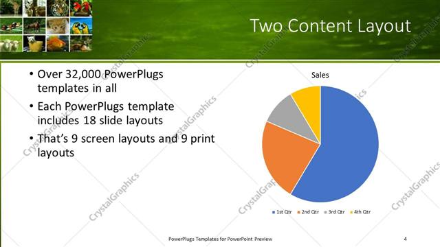 Two Content presentation slide layout