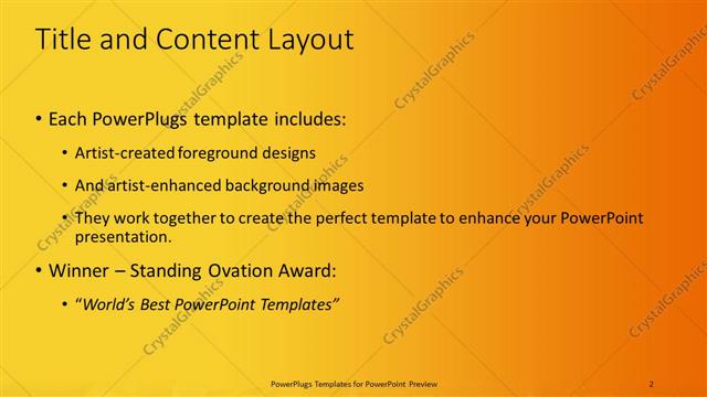 Title and Content presentation slide layout