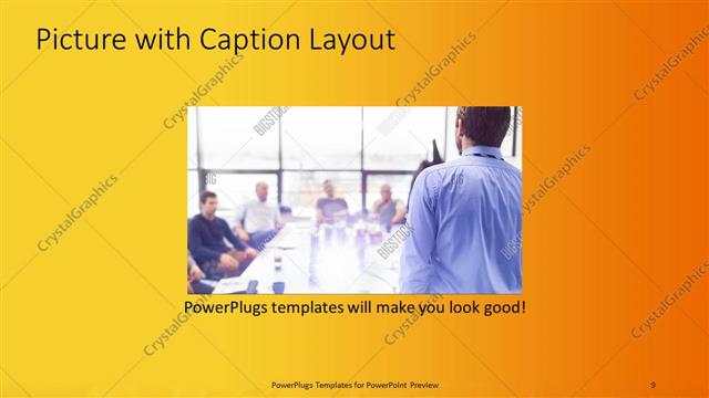 Picture with Caption presentation slide layout