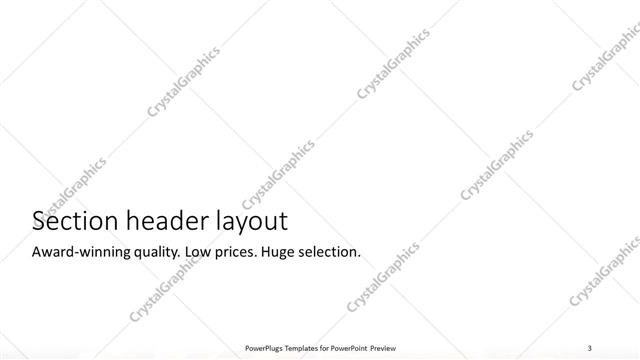 Section Header presentation slide layout