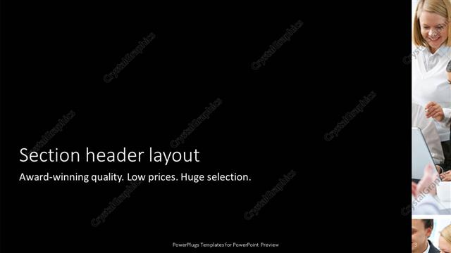 Section Header presentation slide layout