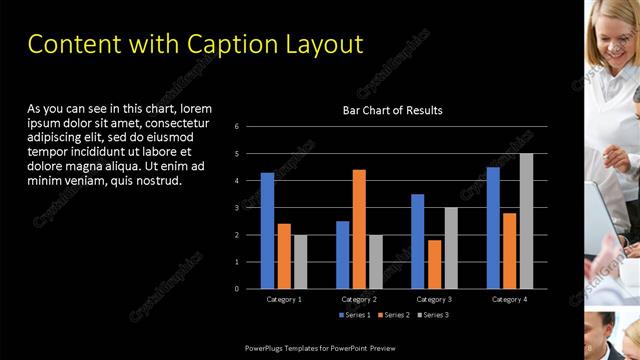Content with Caption presentation slide layout