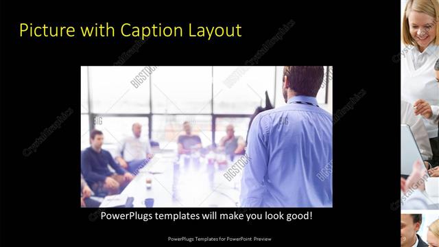 Picture with Caption presentation slide layout