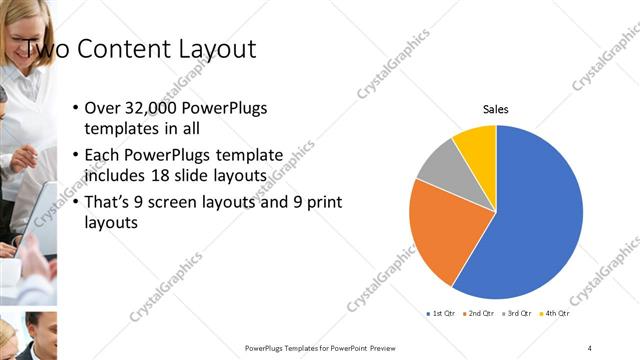 Two Content presentation slide layout