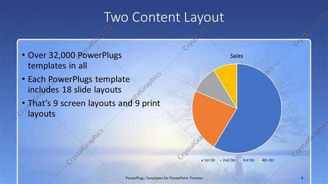 Two Content presentation slide layout