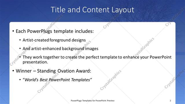 Title and Content presentation slide layout