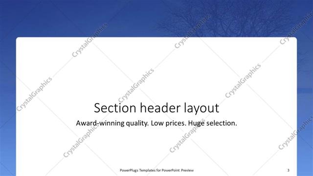 Section Header presentation slide layout