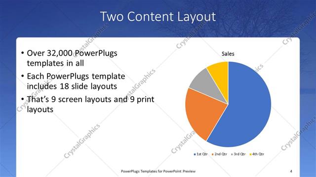 Two Content presentation slide layout